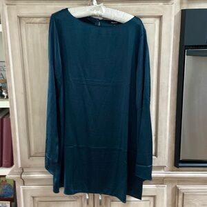 Madewell emerald green tunic mini dress sz L